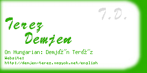 terez demjen business card